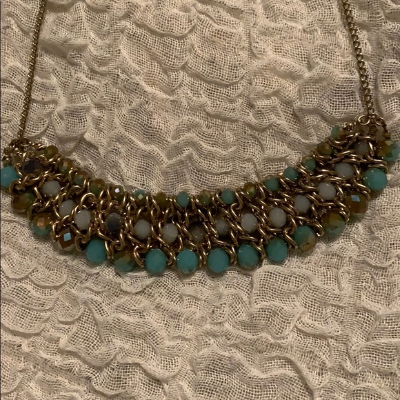 Blue bib necklace - Picture 2 of 3